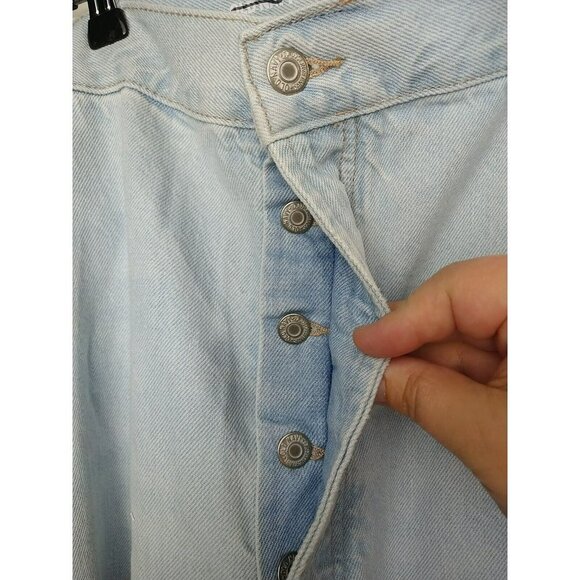 $ OLD Navy Women's Light Wash Slouchy Straight High Rise Distressed PantsSize 28 - Picture 5 of 16